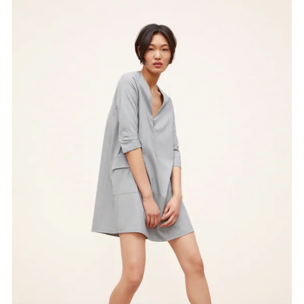 Zara grey plaid dress